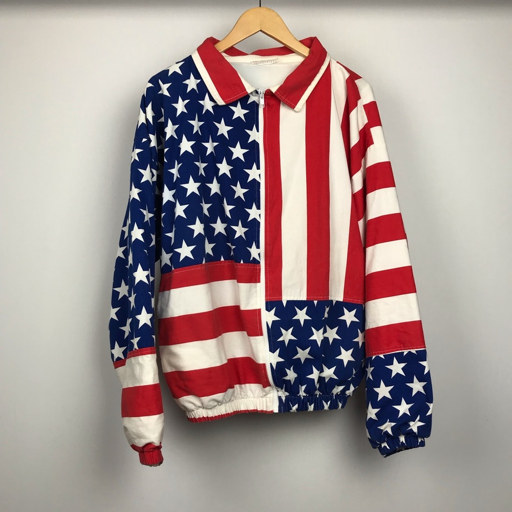 HOST PICK💎 Vintage American Flag Carabella Jacket - Picture 1 of 8